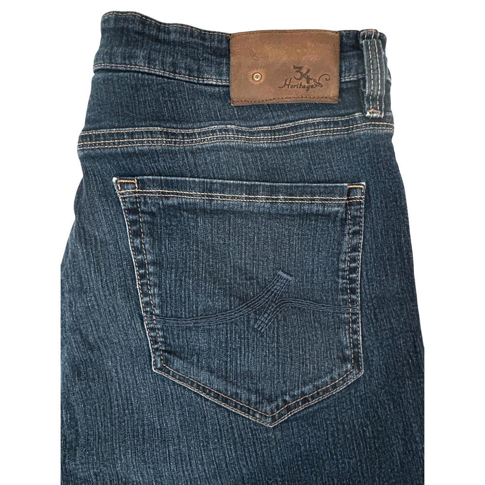 34 Heritage Jeans Charisma Mens 36x28 Hemmed Short Blue Comfort Rise